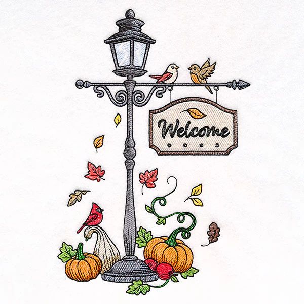 Welcome Autumn Lamppost