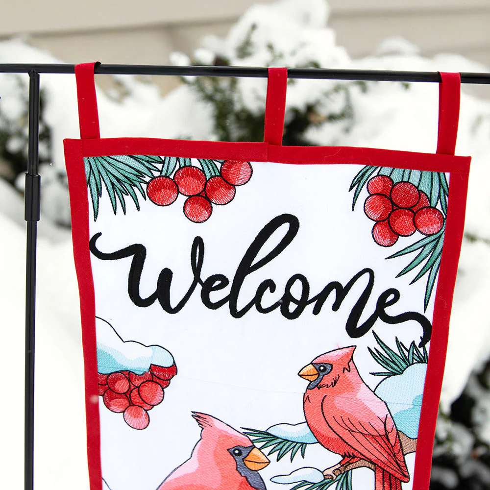 Welcome Cardinal Garden Flag - Image 2