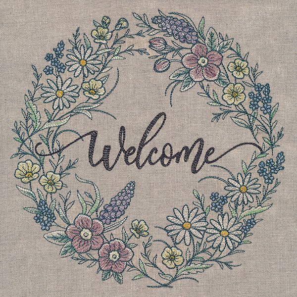 Welcome Spring Flowers Wreath - Image 9