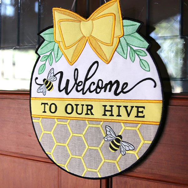 Welcome to Our Hive Sign (In-the-Hoop) - Image 10