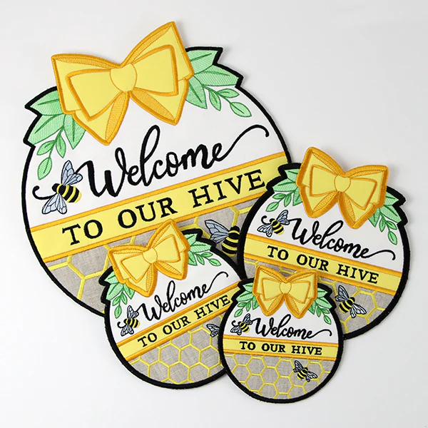 Welcome to Our Hive Sign (In-the-Hoop) - Image 9