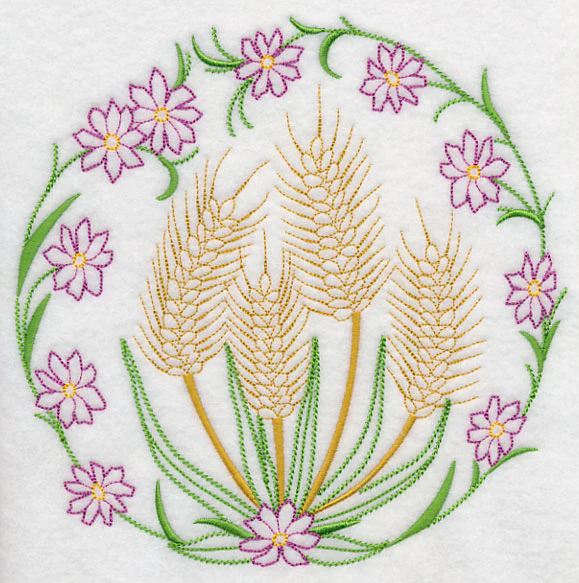 Wheat and Flowers (Vintage) - Image 6