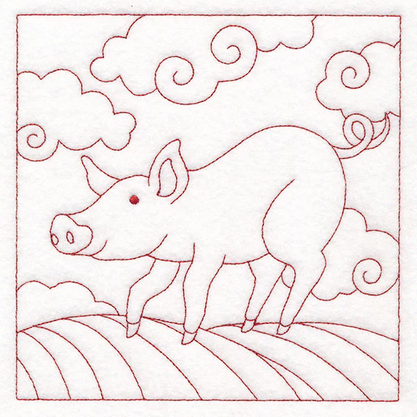 Whimsical Farm Life Quilting - Pig (Double Run) - Image 3
