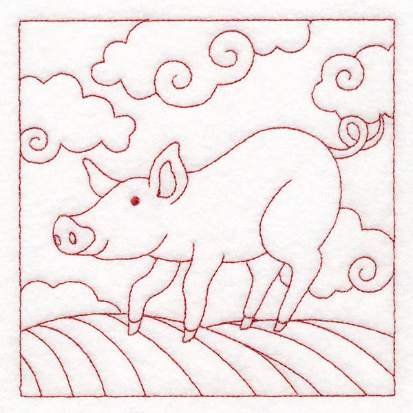 Whimsical Farm Life Quilting - Pig (Double Run) - Image 4