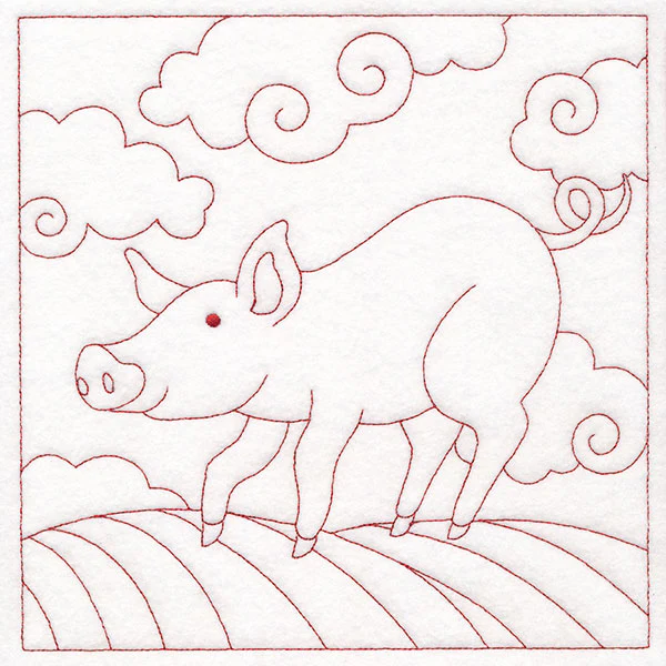 Whimsical Farm Life Quilting - Pig (Double Run) - Image 6