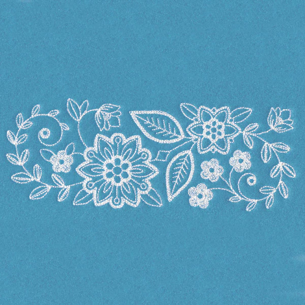 Whimsical Floral Border (Whitework) - Image 3