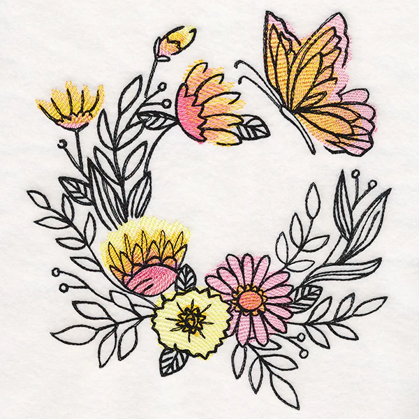 Whimsical Wonders Butterfly Wreath in Watercolor - Image 5