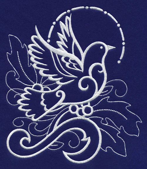 White Christmas Dove of Peace - Image 4