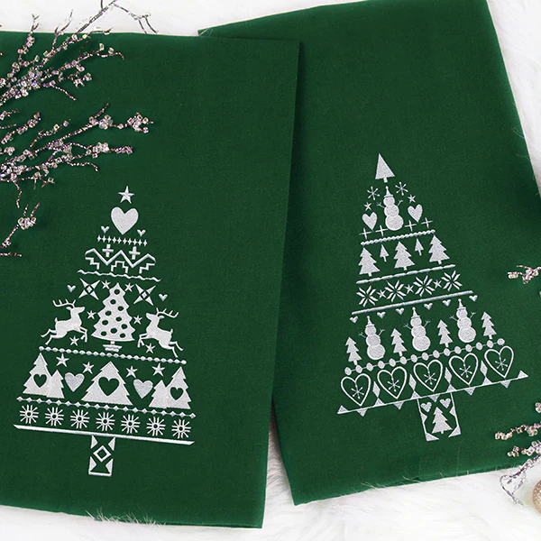 White Christmas Nordic Tree with Snowmen - Image 8