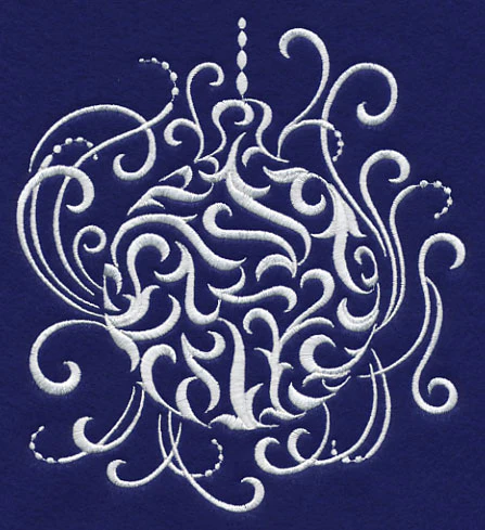 White Christmas Whimsical Ornament - Image 2