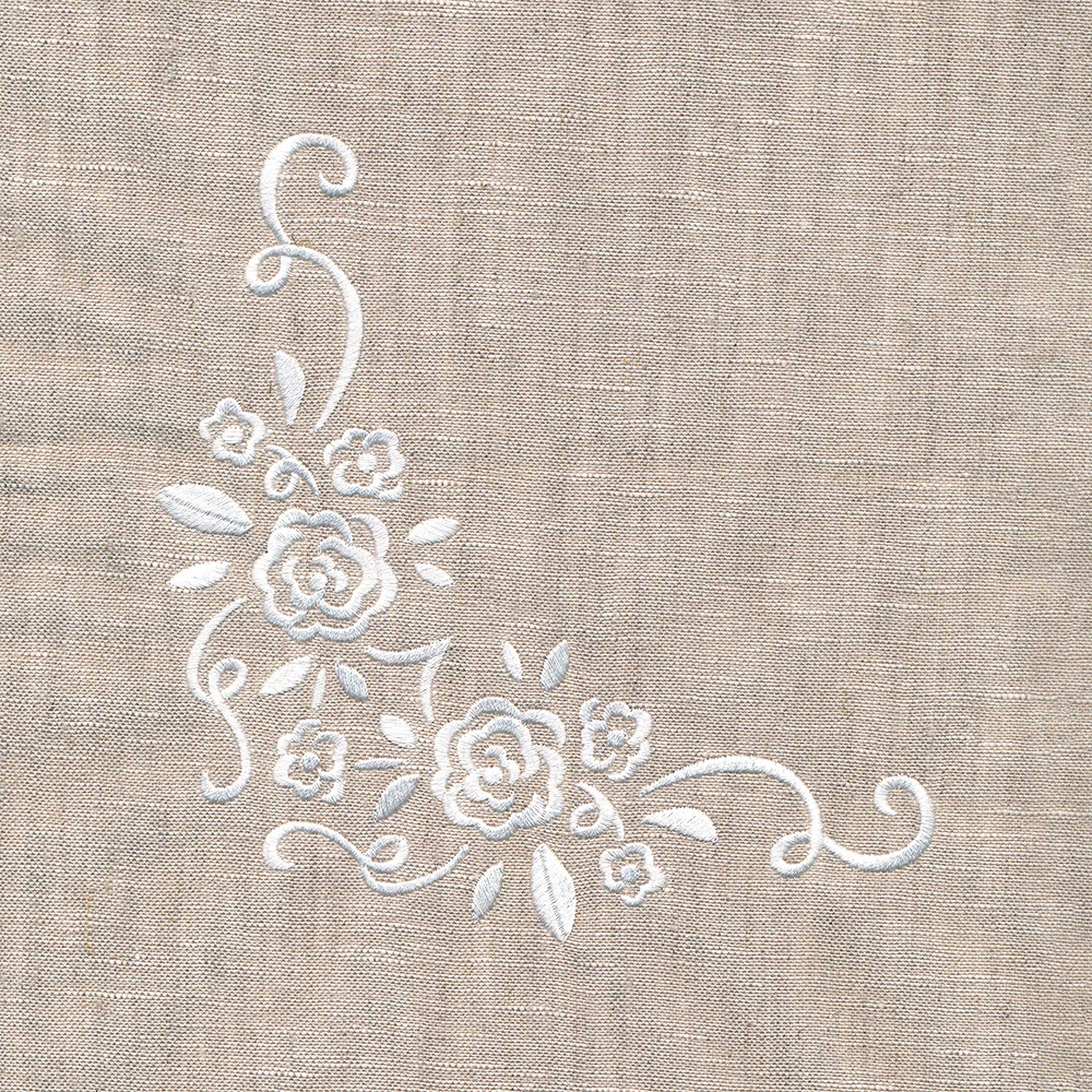 Whitework Floral Corner
