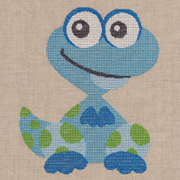 Wide-Eyed Baby Boy Dinosaur (Cross Stitch) - Image 2