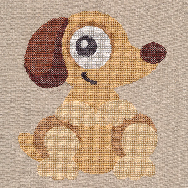 Wide-Eyed Baby Boy Puppy (Cross Stitch) - Image 3