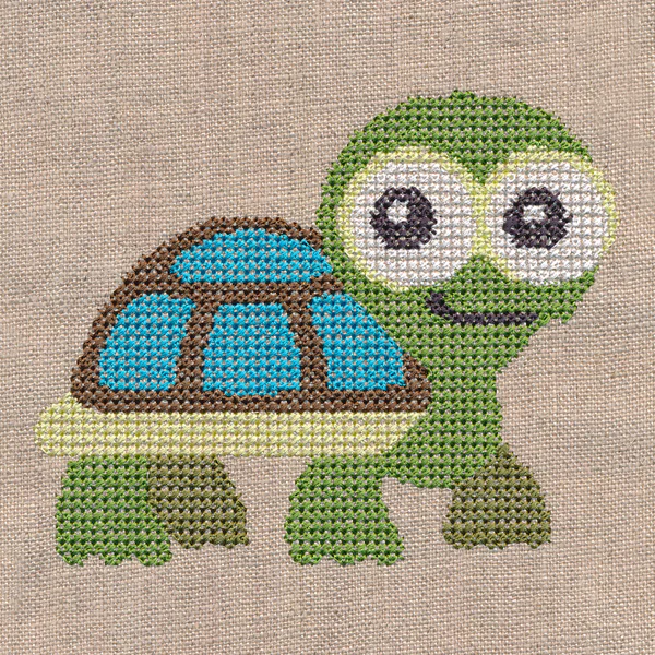 Wide-Eyed Baby Boy Turtle (Cross Stitch) - Image 3