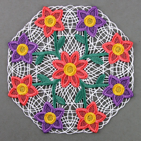 Wild Blooms Doily (Battenburg Lace) - Image 5