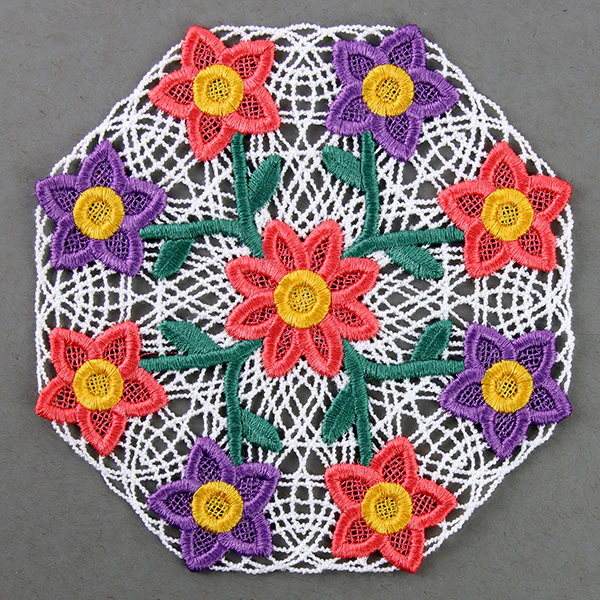 Wild Blooms Doily (Battenburg Lace) - Image 7