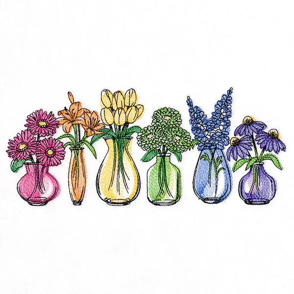 Wildflower Jar Bouquets Border - Image 2