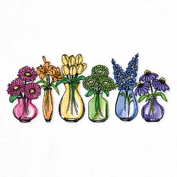 Wildflower Jar Bouquets Border - Image 4