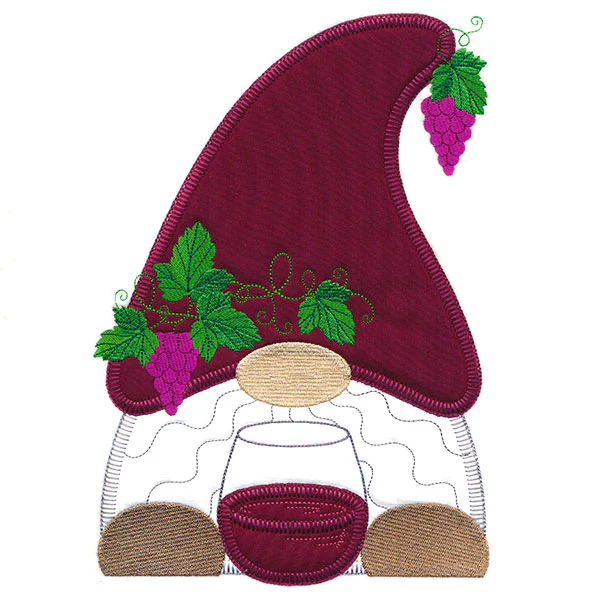 Wine & Dine Gnome (Heirloom Applique) - Image 4
