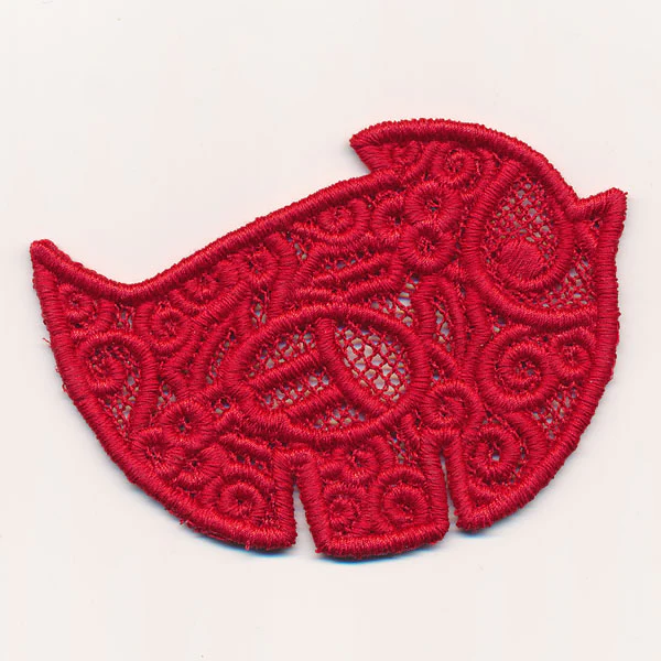 Wine Glass Topper - Bird (Lace)