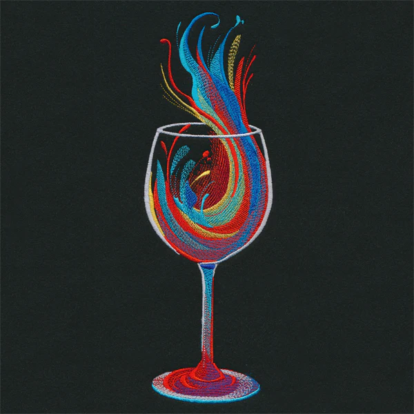 Wine Splash in Watercolor
