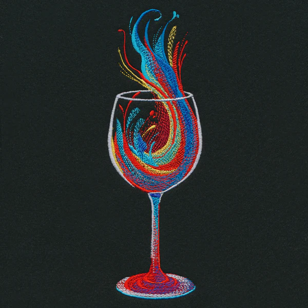 Wine Splash in Watercolor - Image 3