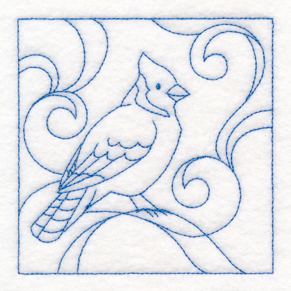 Winter Birds Quilting - Blue Jay (Double Run) - Image 5
