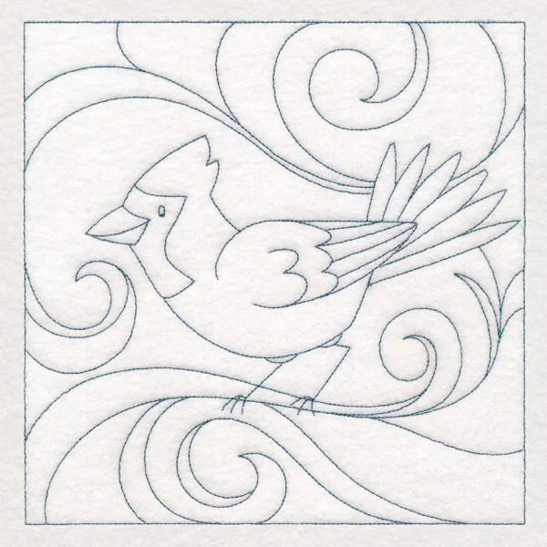 Winter Birds Quilting - Cardinal (Double Run)