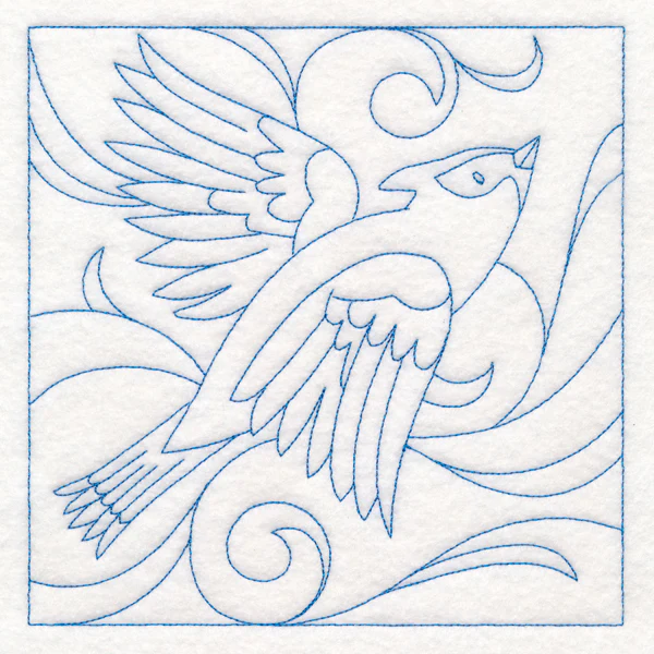 Winter Birds Quilting - Waxwing (Double Run) - Image 2