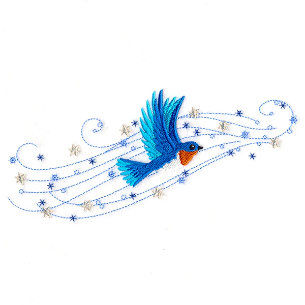 Winter Bluebird in Flight - Image 4
