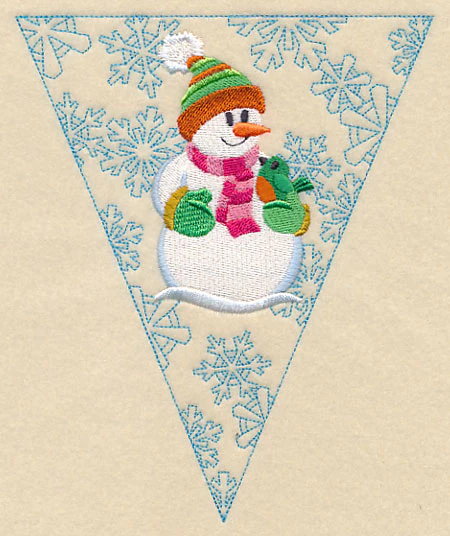 Winter Bunting - Snowman