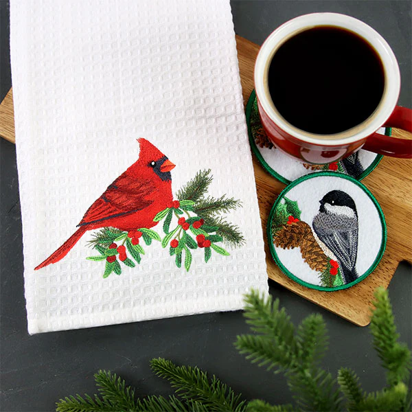 Winter Cheer Coaster - Chickadee (In-the-Hoop) - Image 7
