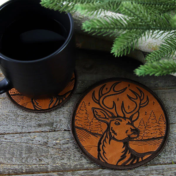 Winter Deer Coaster (In-the-Hoop) - Image 5