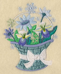 Winter Flower Basket 2 - Image 3