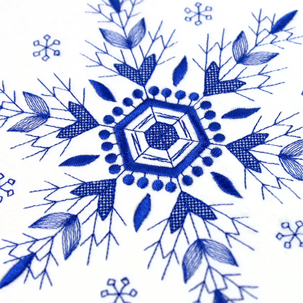 Winter Folk Art Snowflake 3 - Image 6
