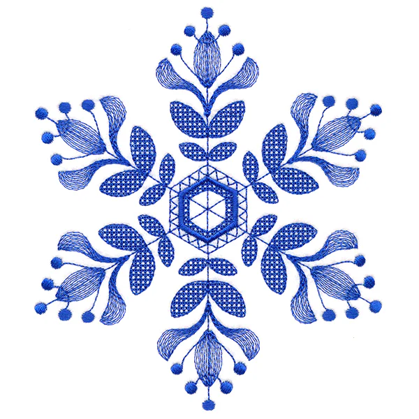 Winter Folk Art Snowflake 4 - Image 3