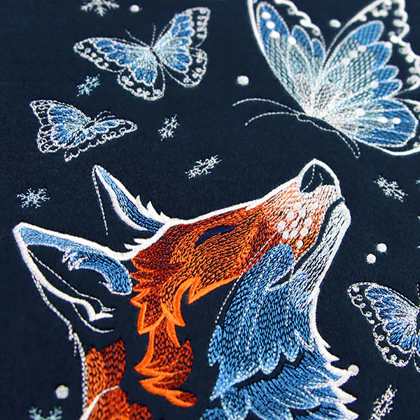 Winter Fox with Butterflies - Image 10