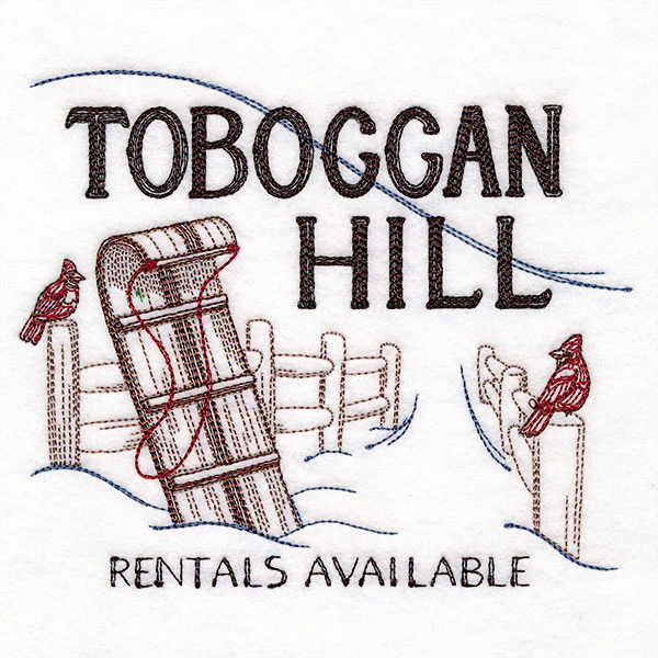 Winter Fun Market Sign - Toboggan Hill - Image 3