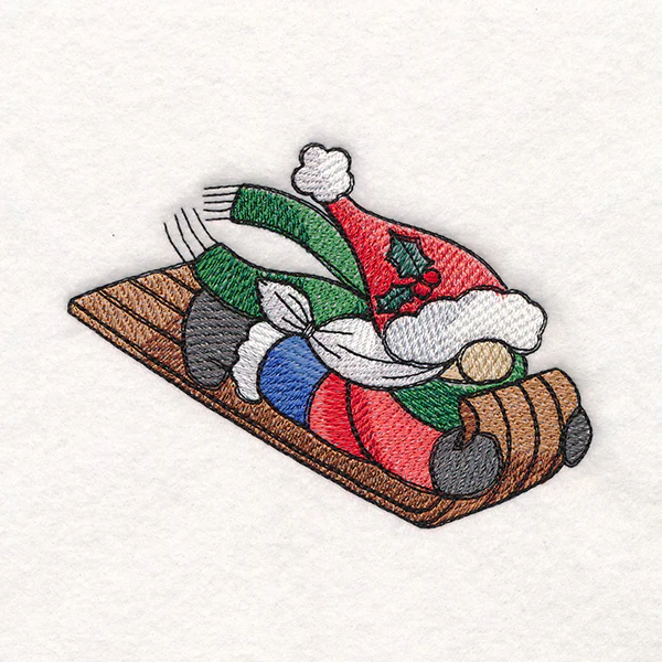 Winter Fun Sledding Gnome - Girl