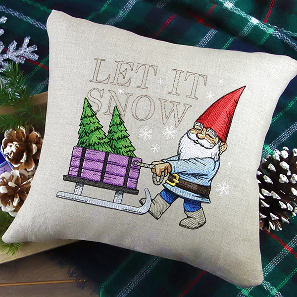 Winter Gnome with Tree Sled - Image 8