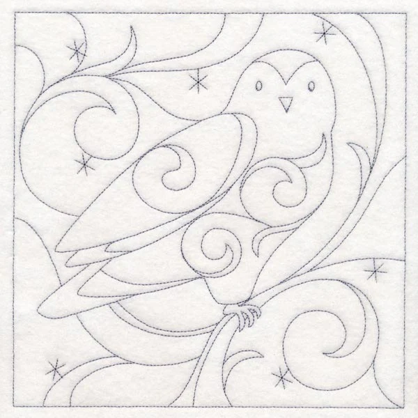 Winter Quilting - Snowy Owl (Double Run)