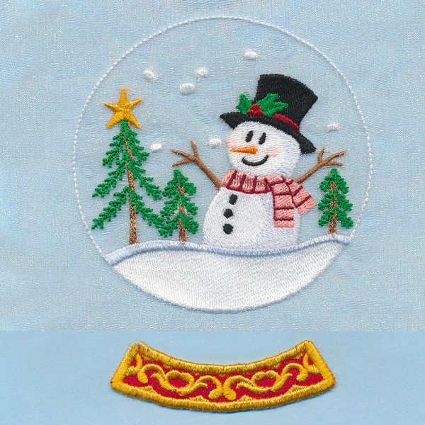 Winter Scene Snowglobe (Organza) - Image 6