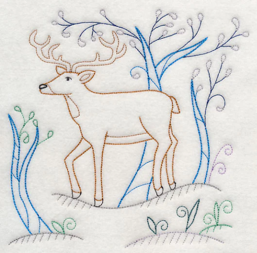 Winter Woodland Buck (Vintage) - Image 2