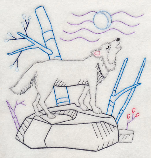 Winter Woodland Wolf (Vintage) - Image 2