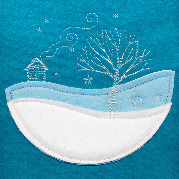 Wintertide Cabin Scene (Applique) - Image 10