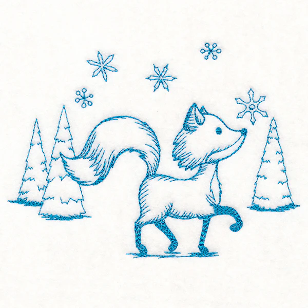 Wintertide Fox Etching - Image 3