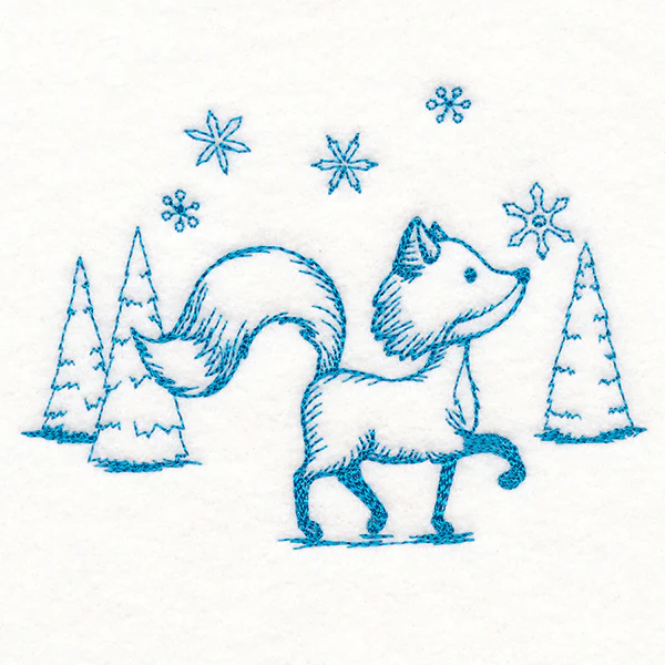 Wintertide Fox Etching - Image 4