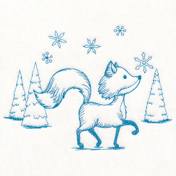 Wintertide Fox Etching - Image 5