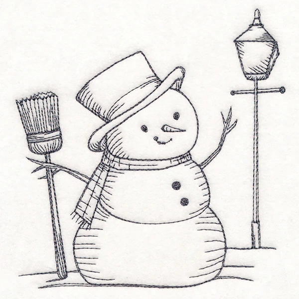 Wintertide Snowman Etching - Image 3