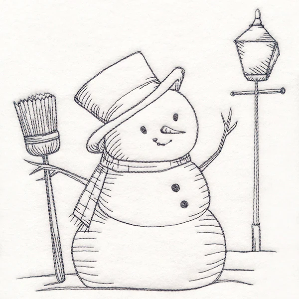 Wintertide Snowman Etching - Image 5
